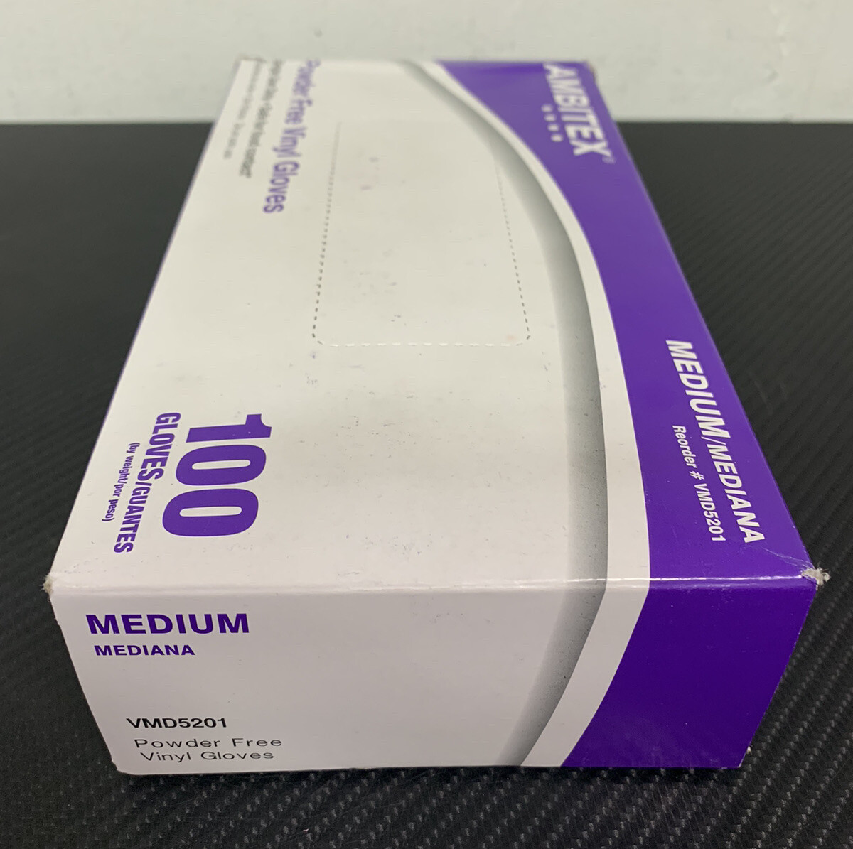 Ambitex Powder-Free, Latex-Free Vinyl Disposable Gloves, Medium – Box Of 100!