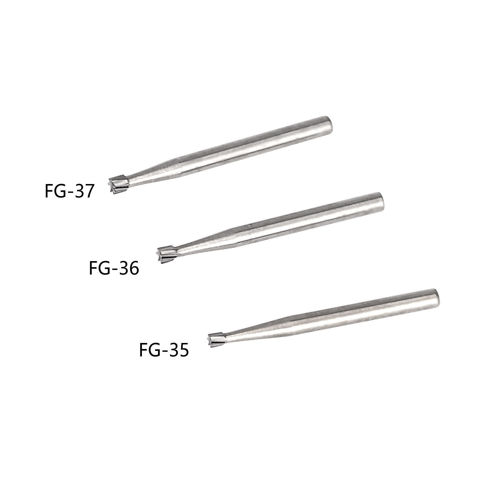 Dental FG-35/36/37 Fit High Speed Handpiece Carbide Burs Inverted Cone 3 Type