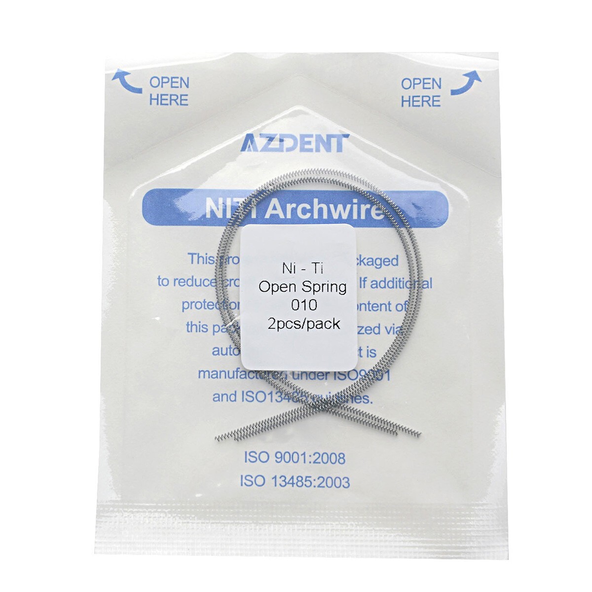 AZDENT Dental Orthodontic Open Coil Springs Niti Straighten Teeth 0.010/0.012