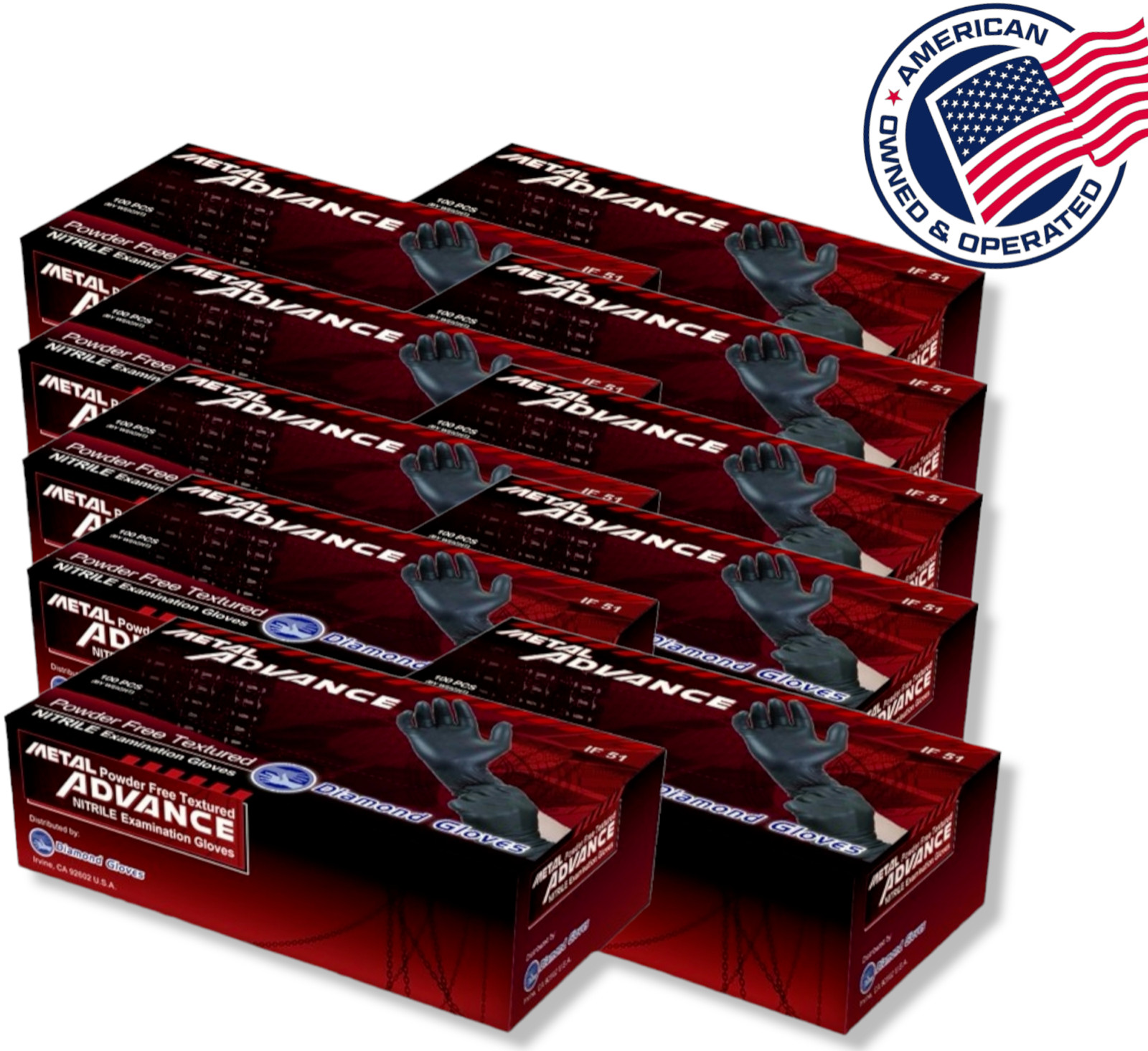 5 Mil Black Nitrile Disposable Gloves (Powder Free)Case 1000 PC S M L XL