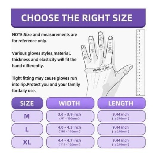 S&G Black Nitrile Gloves Latex Powder Free 5 Mil 1000pcs M/L/XL