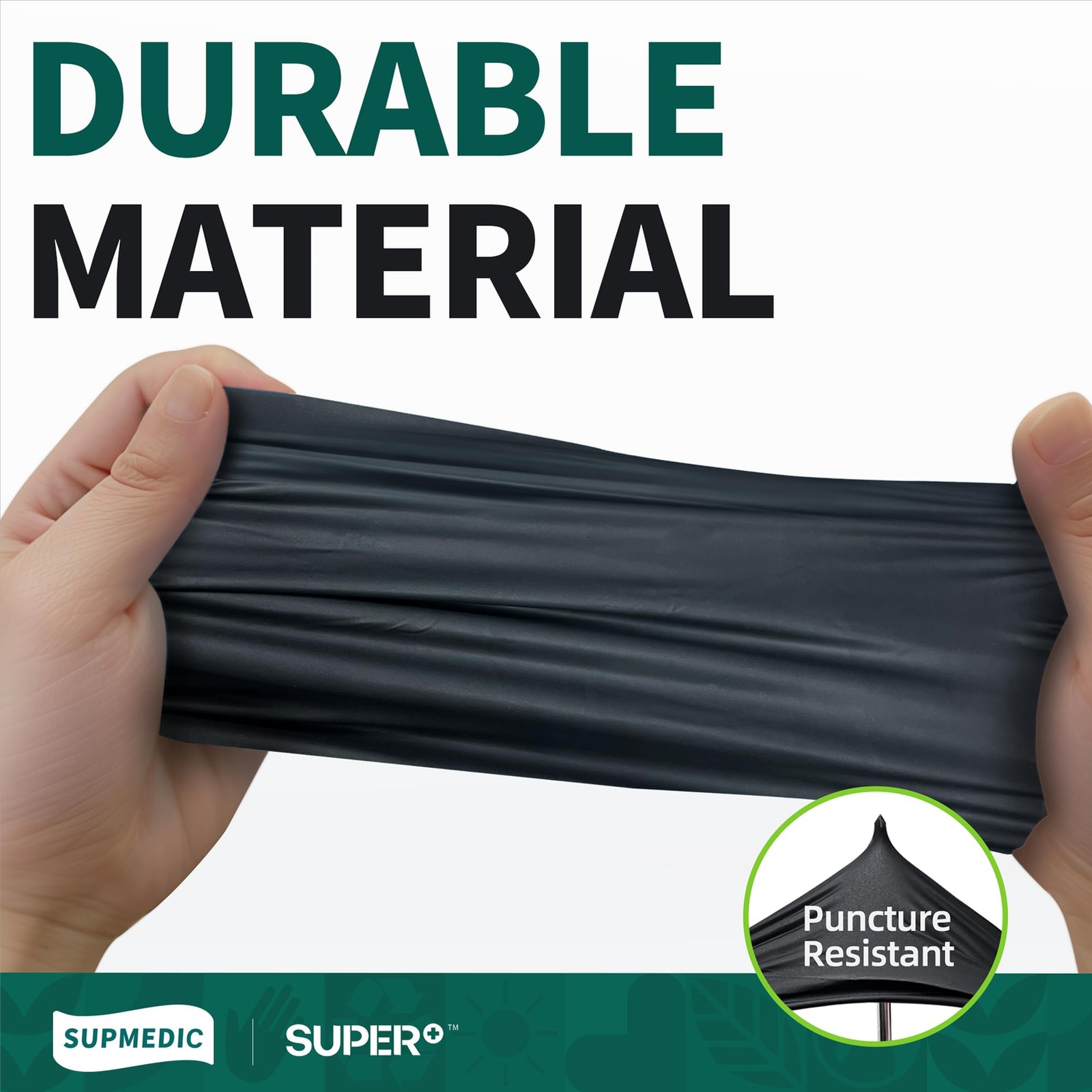 Supmedic Vinyl Disposable Exam Gloves, Black 4 Mil Medium, 100 Medium (Black)