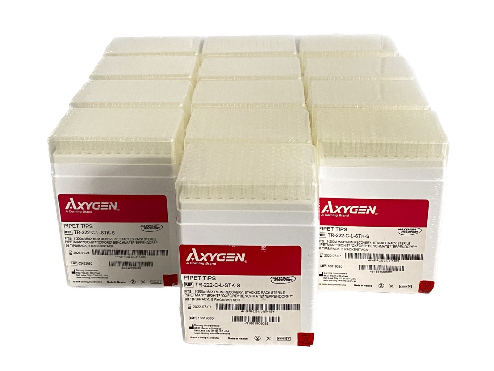 (6240) AXYGEN 200uL Maxymum Recovery Universal Stack Pipet Tips TR-222-C-L-STK-S