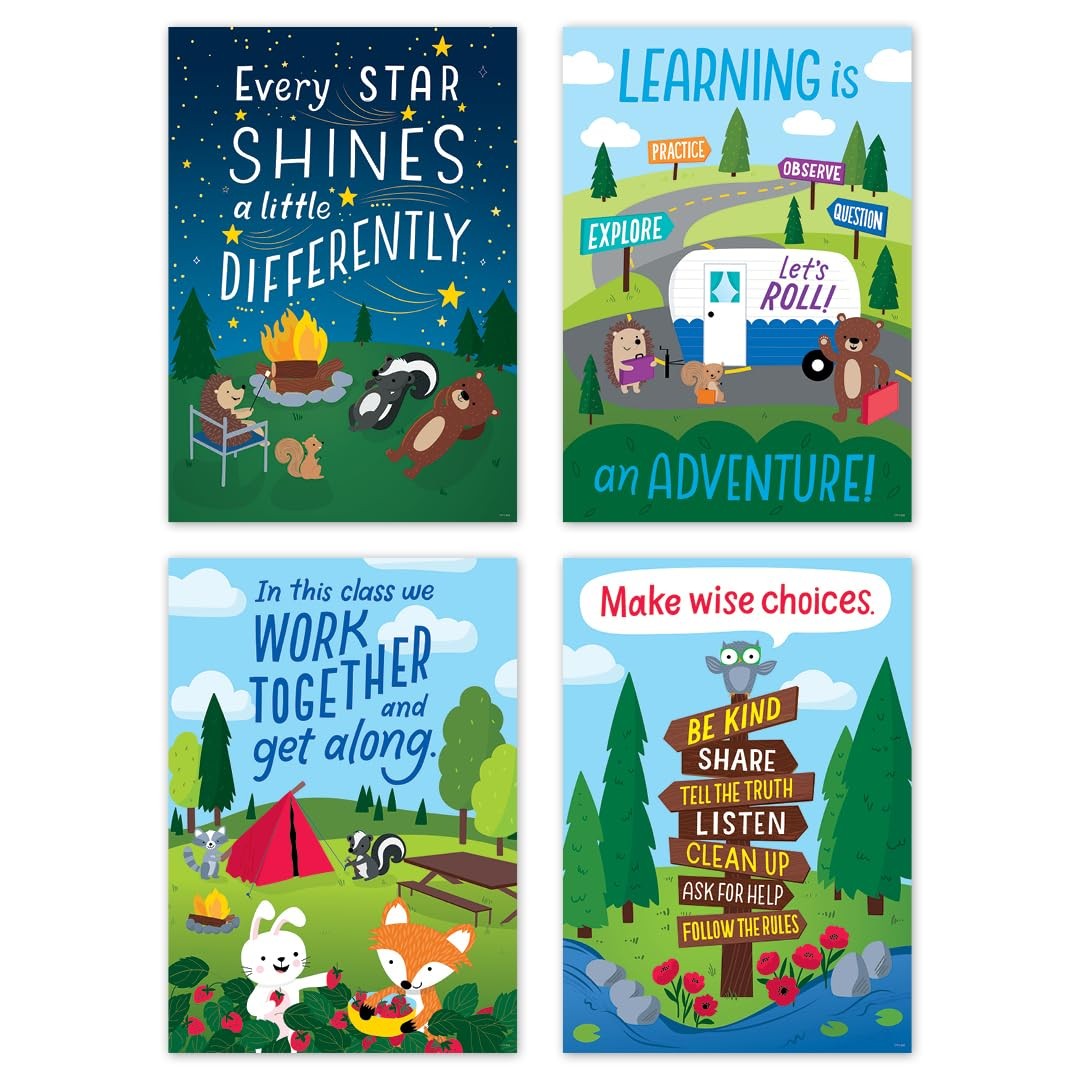 Ctp Woodland Friends Inspire U 4-Poster Pack Decorate 13 X 19 Inches Decorate