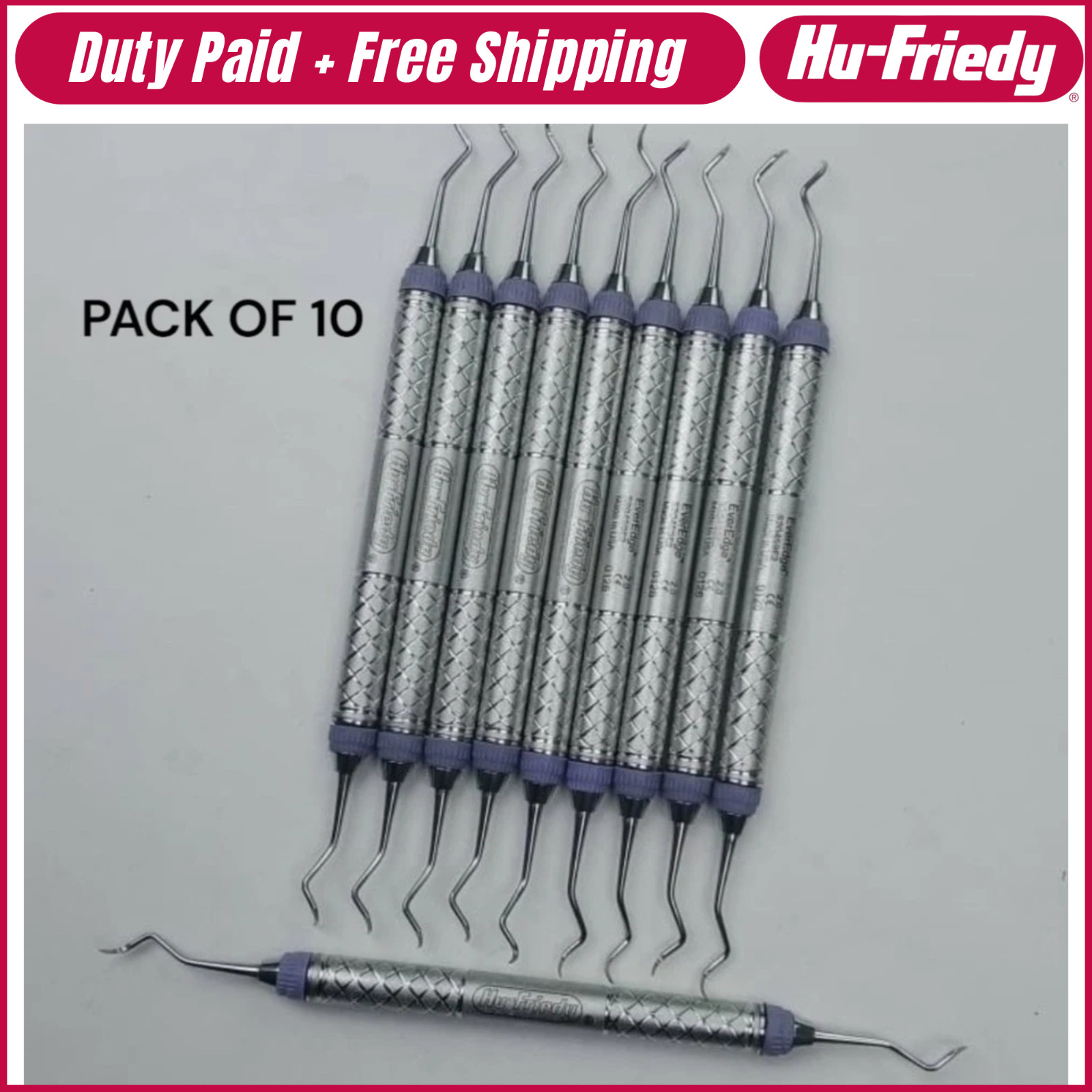 Hu Friedy S204S9E2 EverEdge 2.0 #204S Double End Sickle Scaler #9 Handle