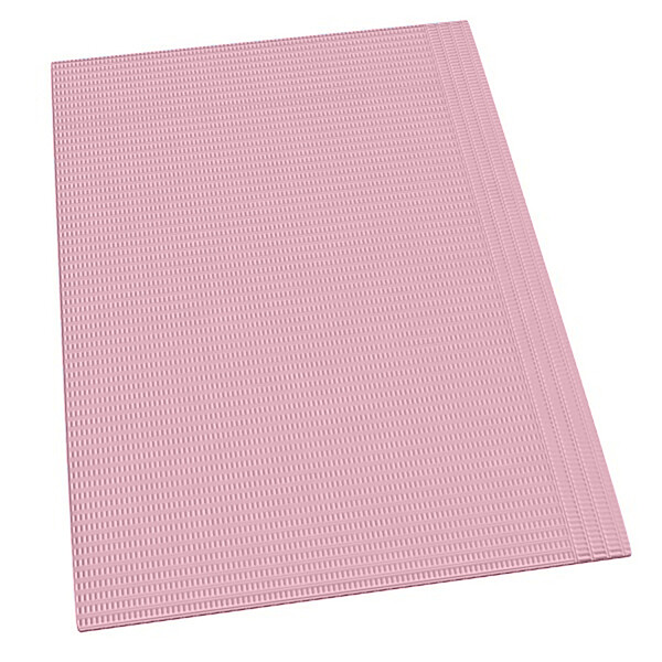 MARK3 Pink Patient Bibs 13″ x 19″, 2-ply paper/1-ply poly, 500/bx