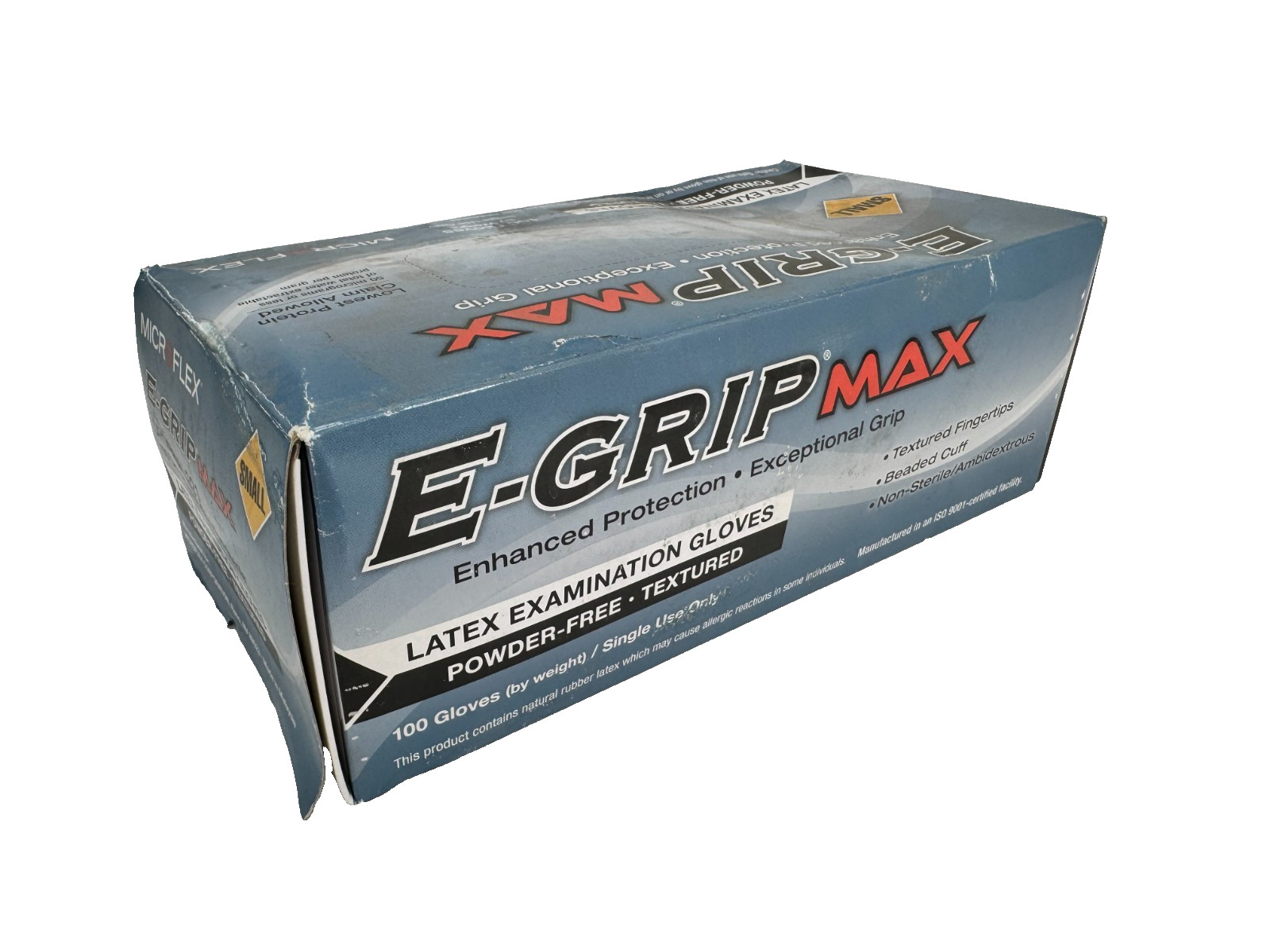 ANSELL L921 Latex Disposable Glove, Size: Small Microflex E-Grip *Box of 100*