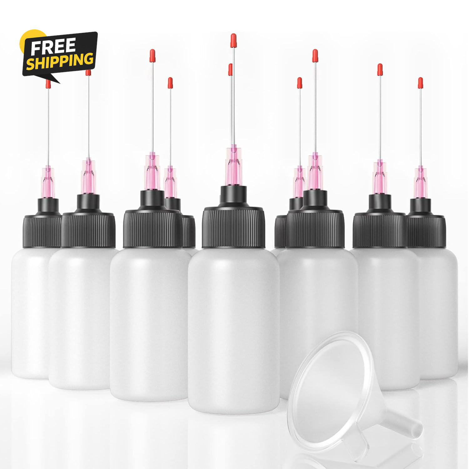 10 Pcs Needle Oiler (1 OZ), Precision Tip Applicator Bottle, LDPE Oil Bottle
