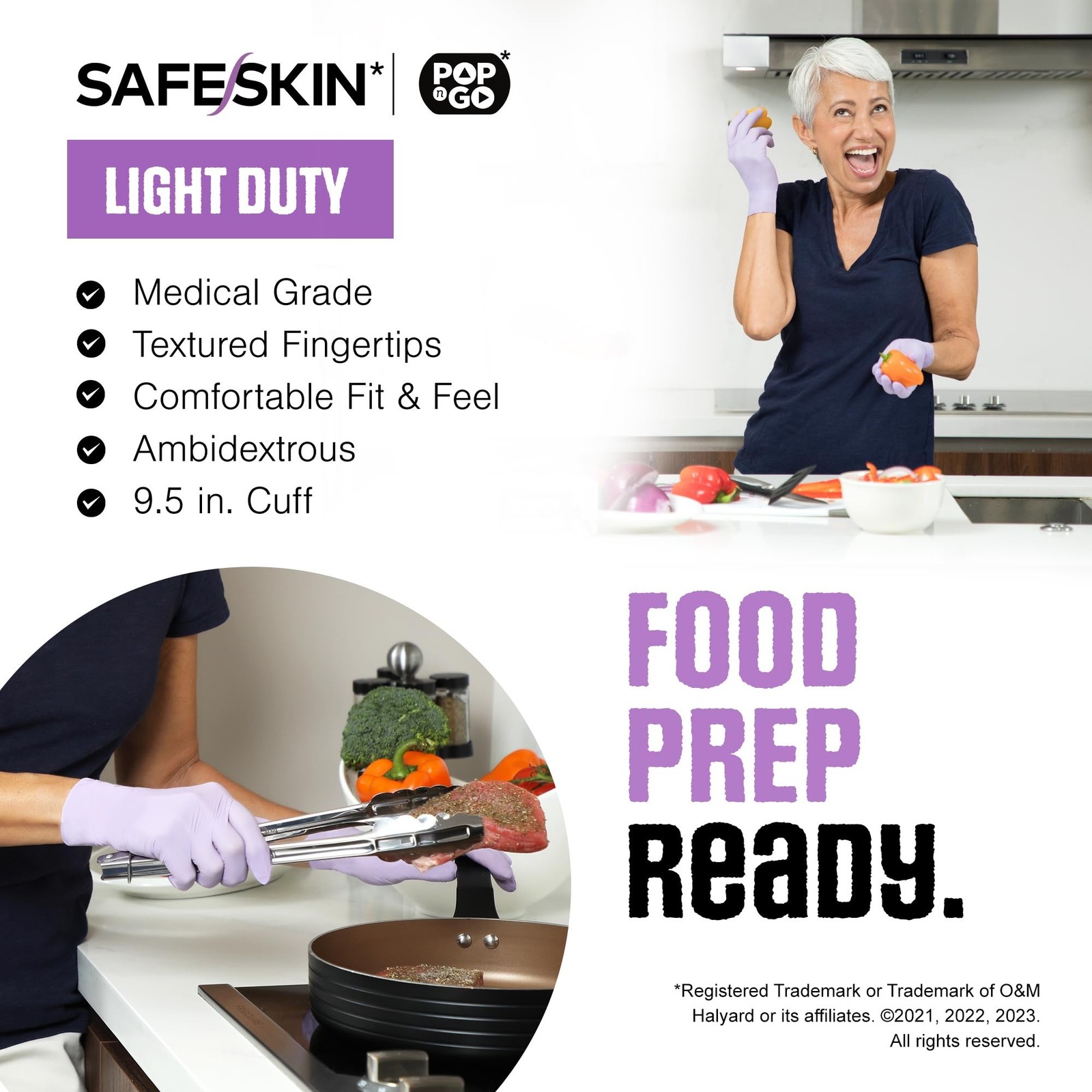 SAFESKIN Disposable Nitrile Gloves in POP-N-GO* Pack of 50 or 200 Powder Free…