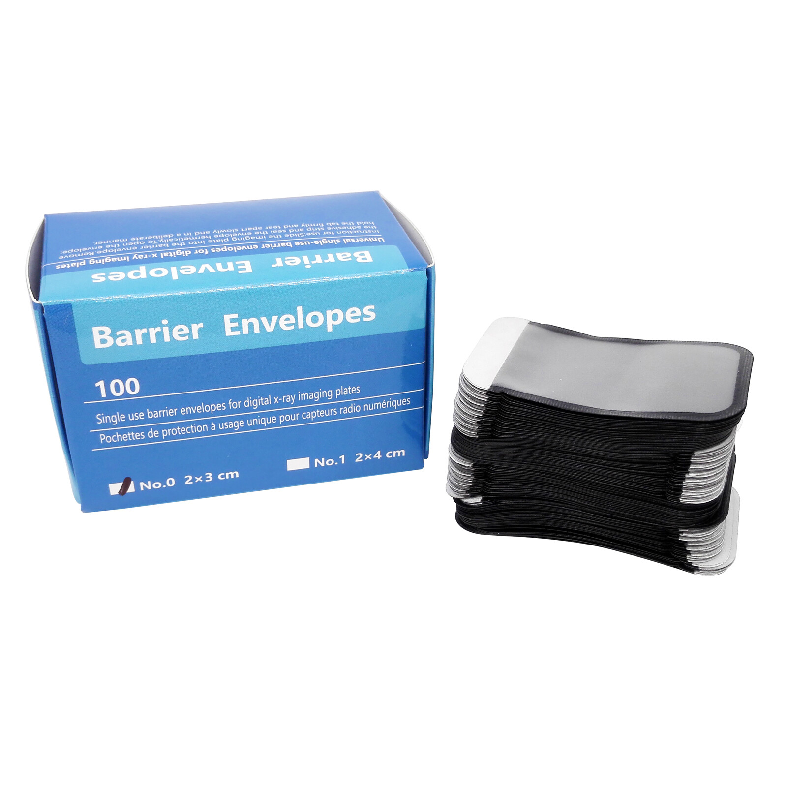 Dental Barrier Envelopes Phosphor Plate Digital X-Ray Size 0 1 2, For RAPD & CP