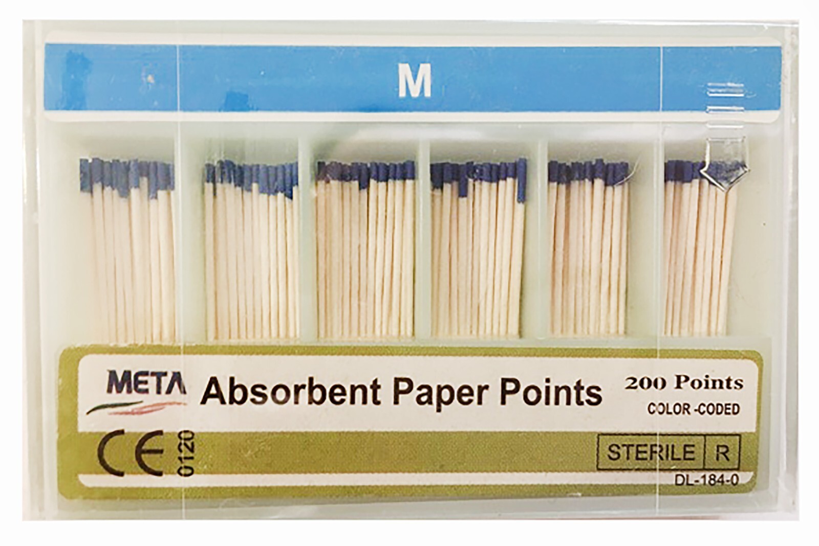 Absorbent Paper Points 200 Points Sterile in Cell Pack, Meta (2 boxes)