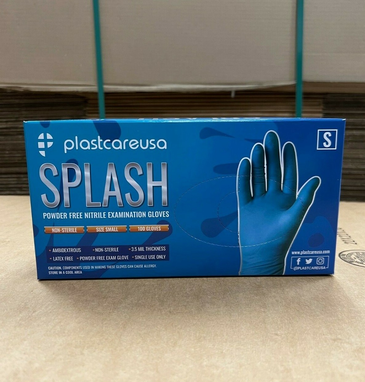 300 Blue Nitrile Exam Gloves (Choose Size) (Latex & Powder Free) PlastCare USA