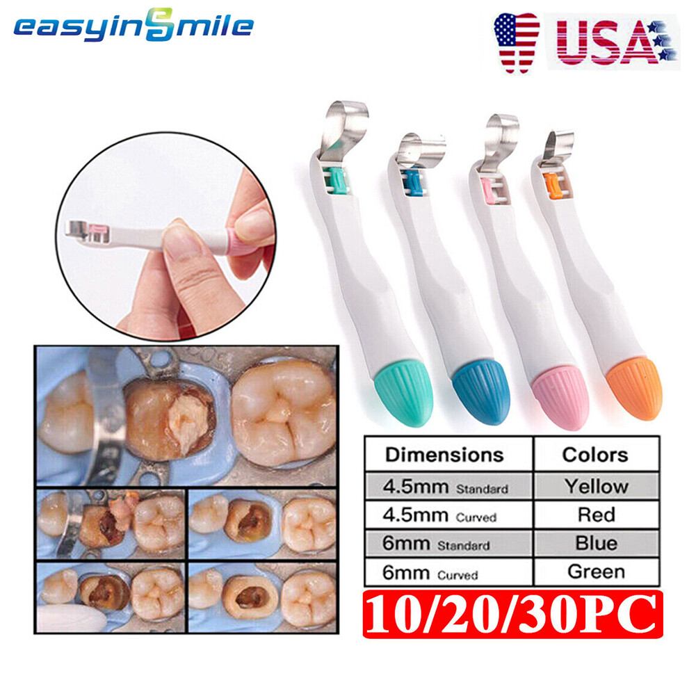 30pcs Dental Pro Formed Metal Matrix Bands Molar/Premolar Restoration Bands