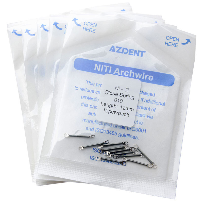 AZDENT Dental Orthodontic Niti Closed Coil Spring High Resilience 10pcs/pack