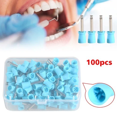 100-1000pcs Dental Tooth Prophy Polishing Cups brushes Blue/White/Green CE