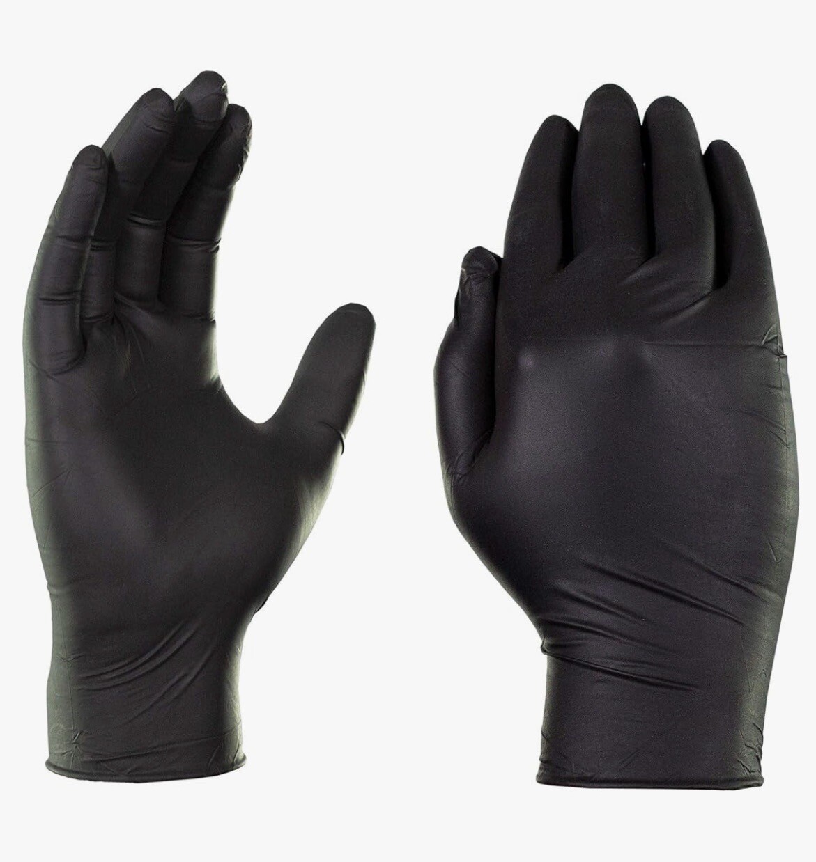 GlovePlus Nitrile Disposable Industrial Gloves, Black, M – Box of 100,