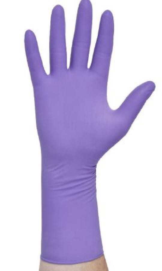 Halyard Purple Nitrile-Xtra Exam Glove L Ext Cuff Textured Fingertips Purple 50