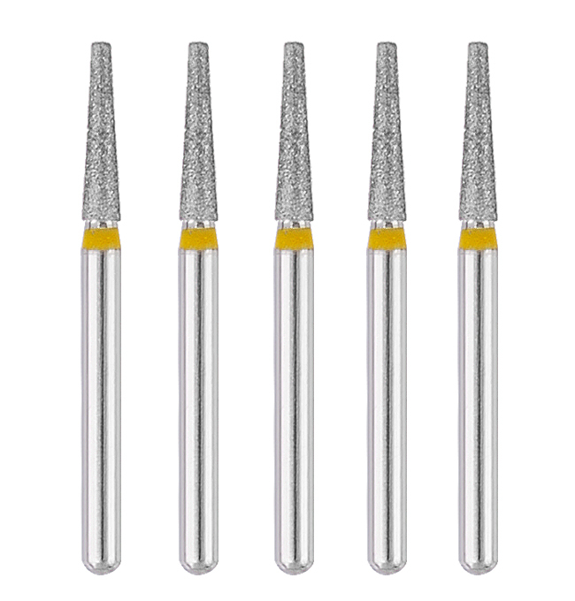 50 Dental Diamond Burs Medium FG1.6mm Fast Taper Flat End Extra Fine TF-21EF