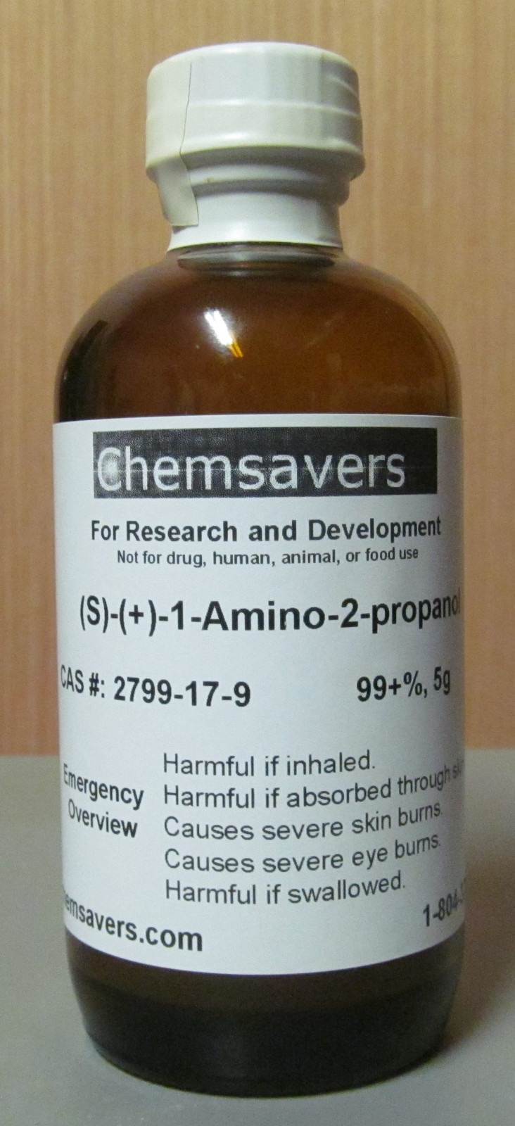 (S)-(+)-1-Amino-2-propanol, 99+%, Certified, 5g