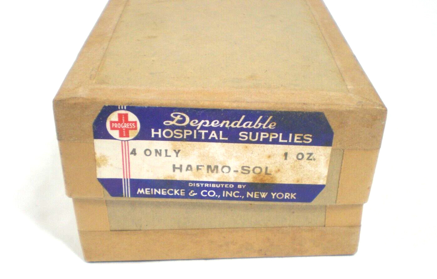 Vintage Meinecke Co Haemo-Sol Cleaning Powder Medical/Dental 4 1-oz bags