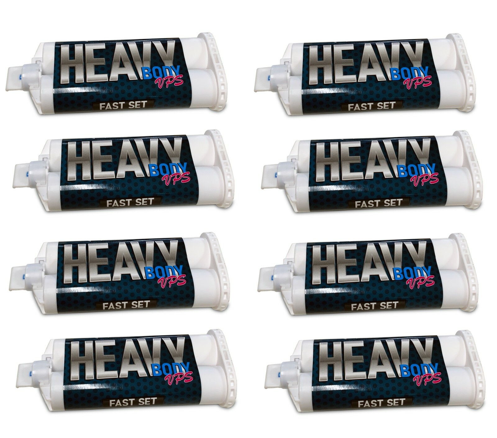 Heavy Body Fast Rapid VPS Dental Impression Material, 8 Cartridges PVS