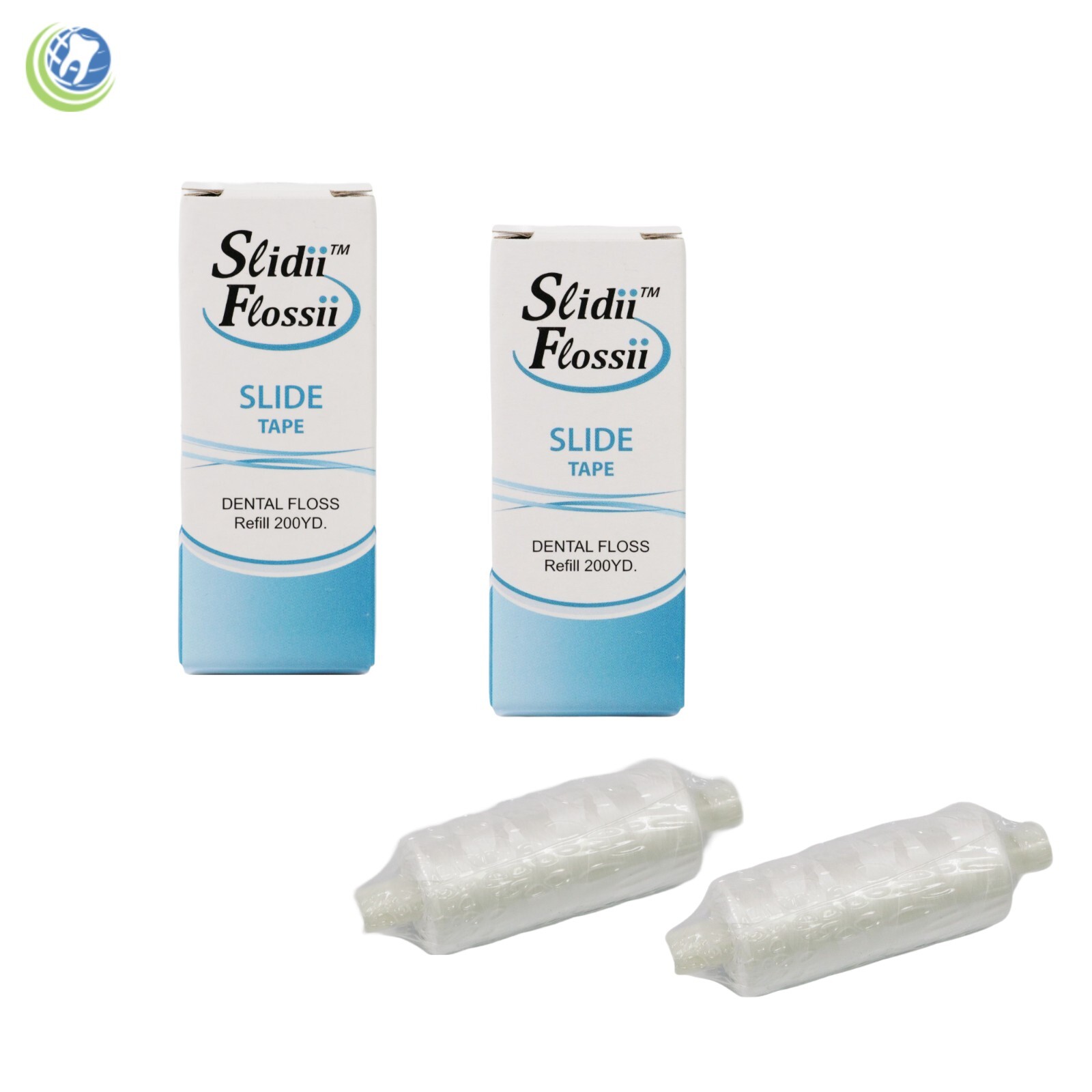 2X DENTAL SLIDE TAPE FLOSS REFILLS FOR PROFESSIONAL DISPENSER 200 YD/EACH