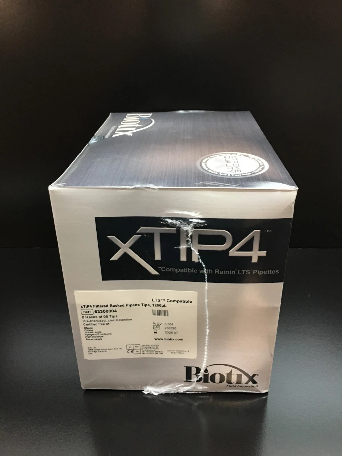 Biotix REF 63300004 xTIP4 LTS Compatible Filtered Pipette Tips 1200uL Lot 3 PKS