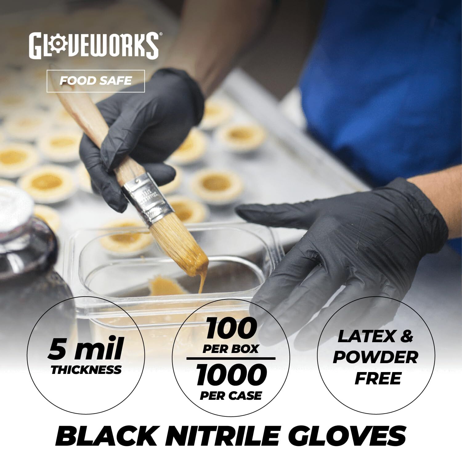 Black Nitrile Gloves Pack Of 100 Medium Duty 5 Mil Heavy Duty Auto Detail