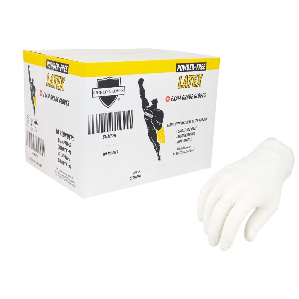 Powder Free Latex Disposable Exam Gloves XL 4.5 Mil Natural Rubber 72000 Qty