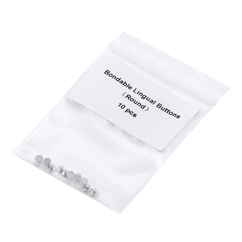 1 Pack 10 Pcs Dental Ortho Orthodontic Lingual Buttons Bondable Round Mesh Base