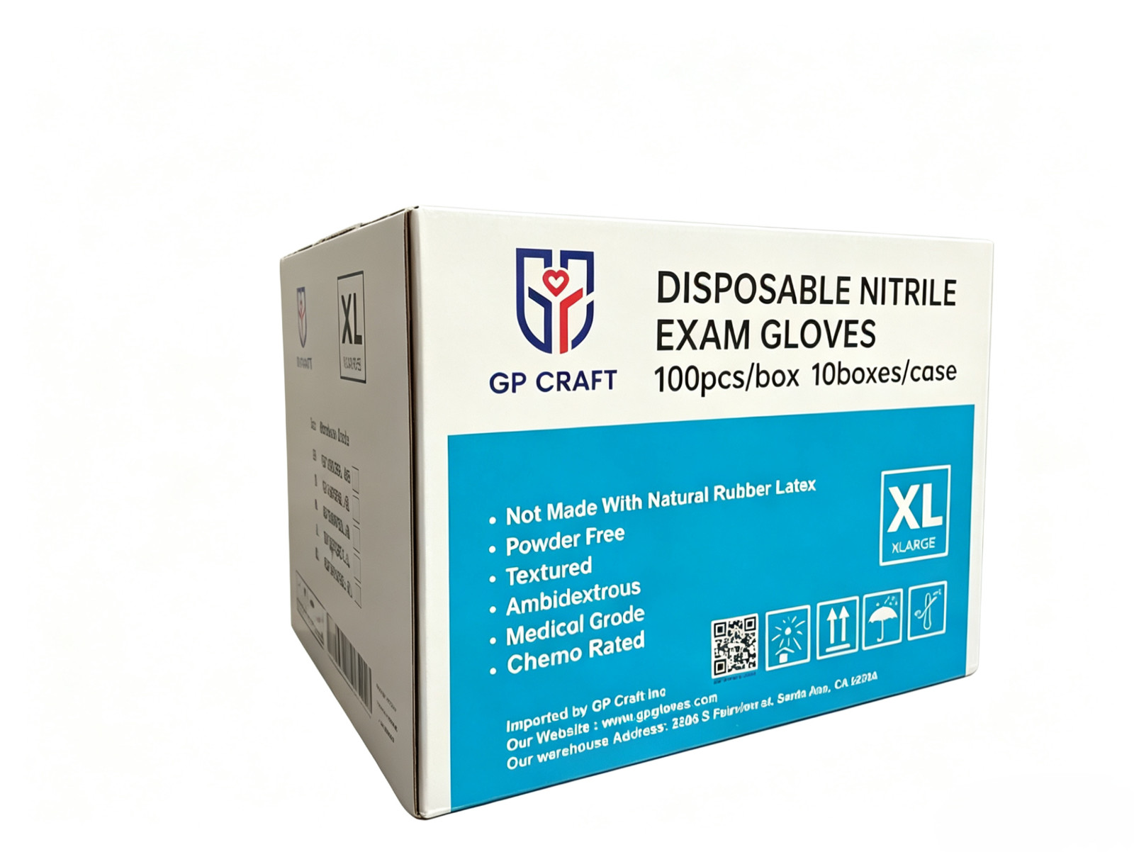 Disposable Exam Gloves Blue Nitrile 4Mil Latex Free 1000 Pcs All Purpose Use