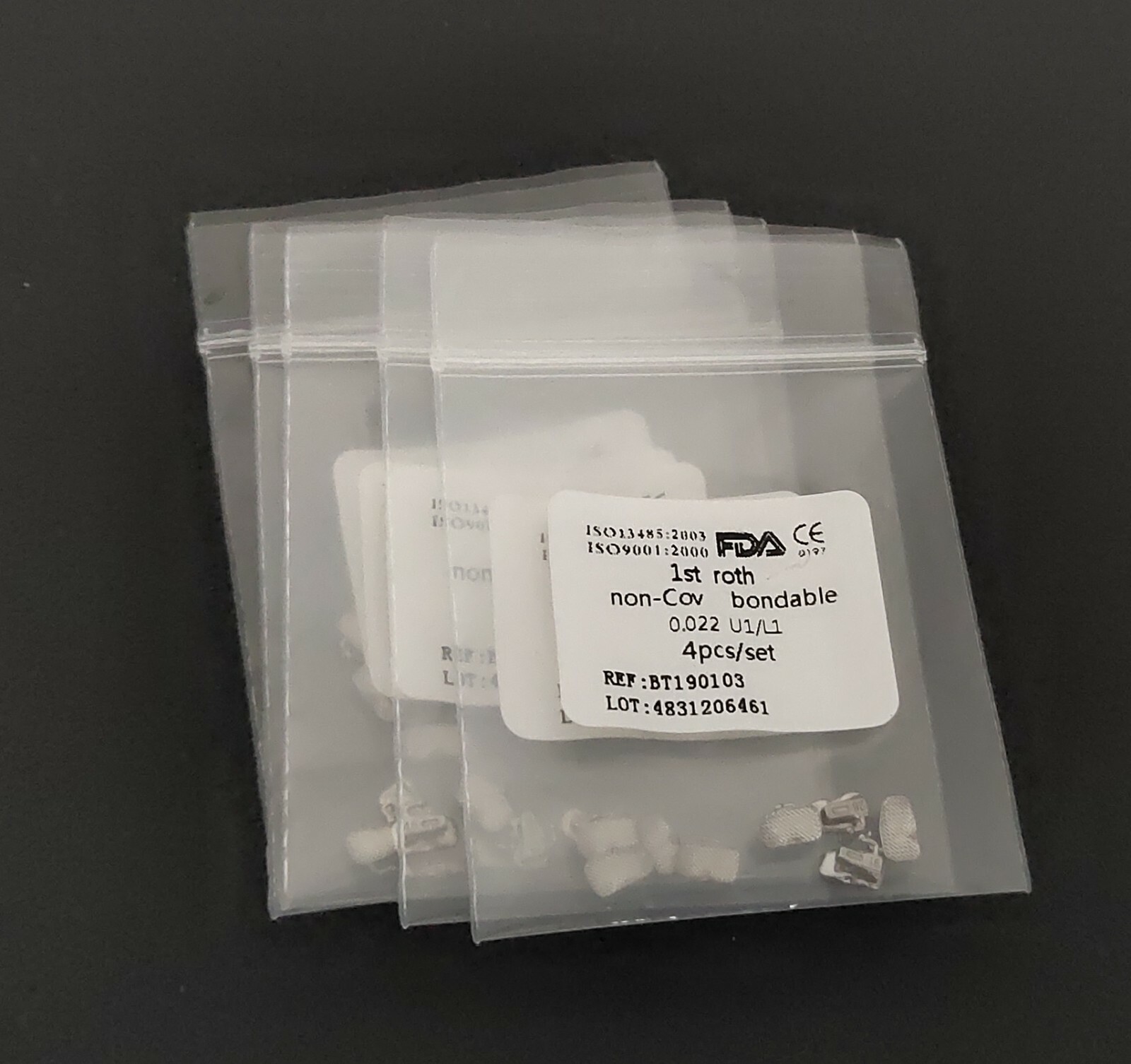 50Sets Dental Buccal Tubes Roth Mbt 1st 2nd U1/L1 0.022 Non-Cov 200 Pieces