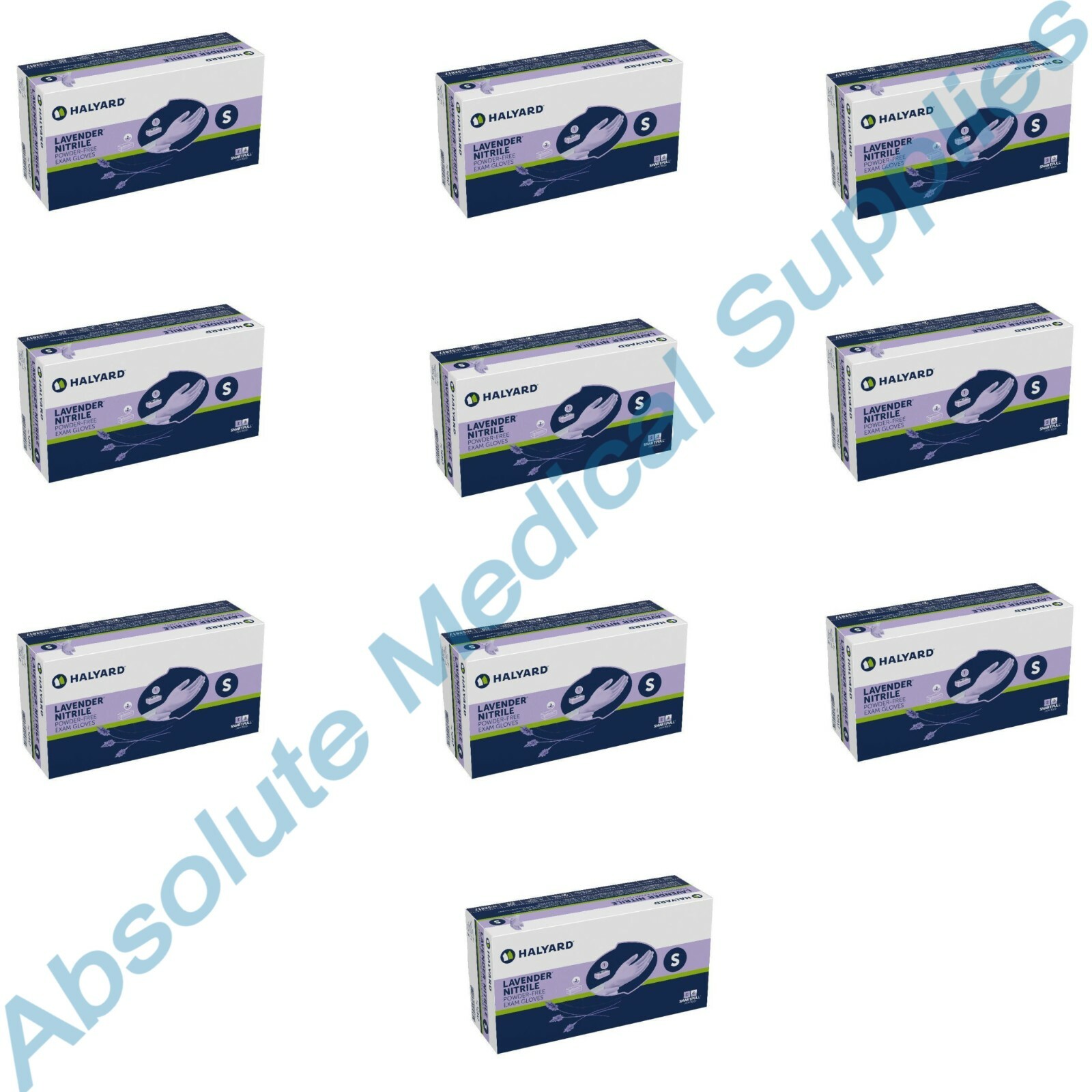 *2,500-Gloves* Halyard Lavender Powder-Free Nitrile Examination Small 52817