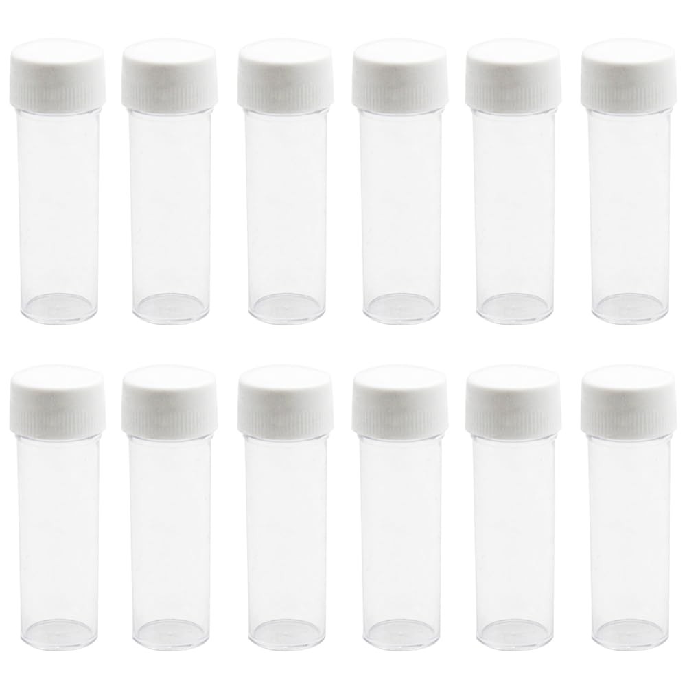 erioctry 25ml Plastic Containers Tubes Vials Sample Container with Screw Cap …