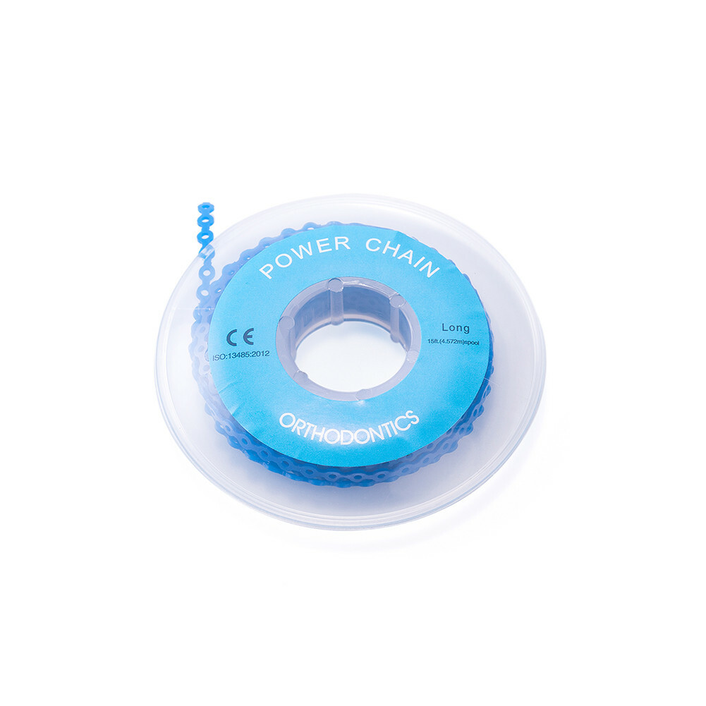 Dental Orthodontic Power Chain Ligature Ties Elastic Rubber Bands for Brackets