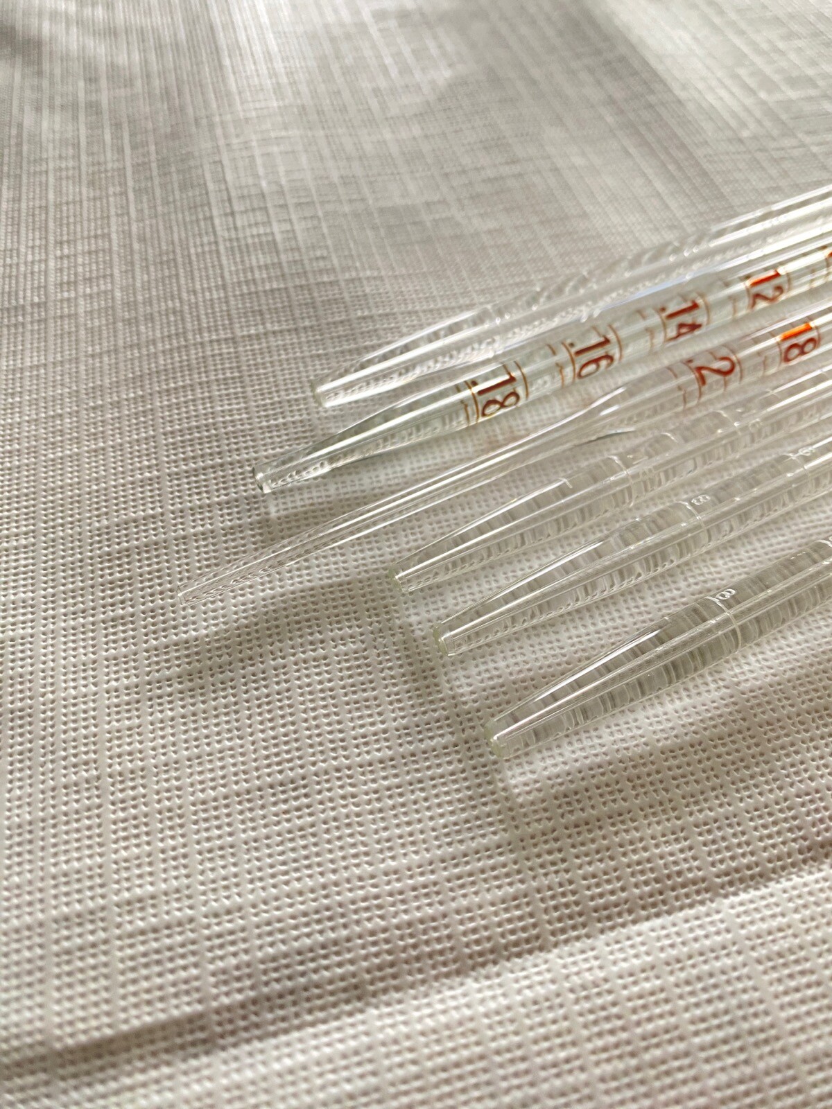 (6 Pcs) PYREX 2/10mL in 1/100 Glass TD Serological Pipettes 11-3/4”
