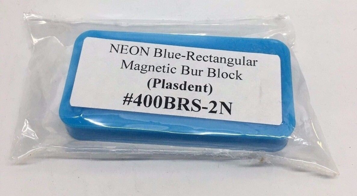 5 x Bur Block Rectangle Magnetic Dental FG Bur Block 14 Hole