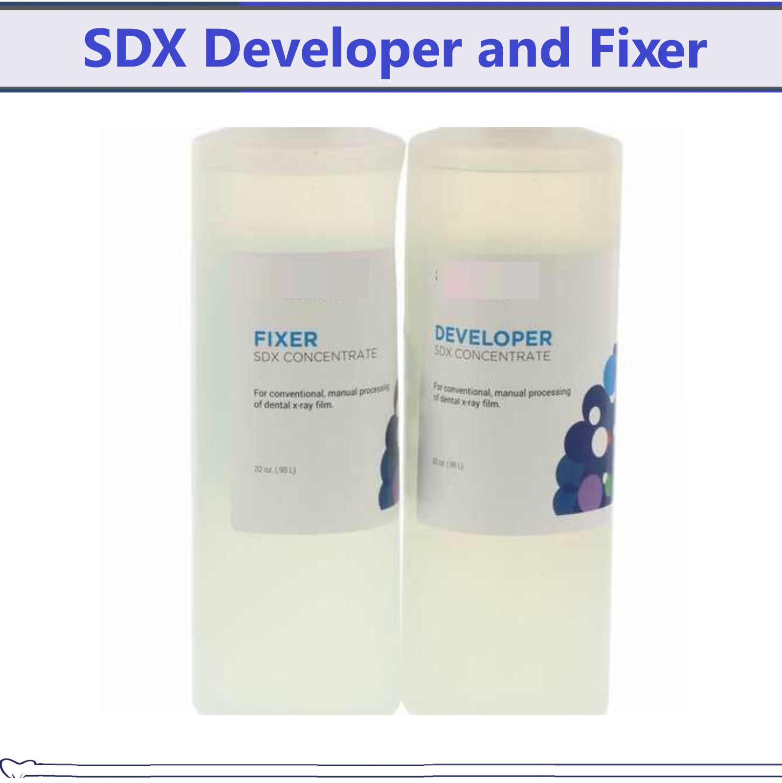 Dental SDX Developer and Fixer For Manual Tank film Concentrated Solution