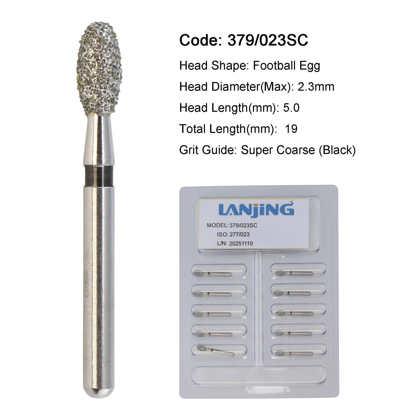 Dental Burs Diamond Pear Egg Football Barrel Bur High Speed FG 379 368 830 811