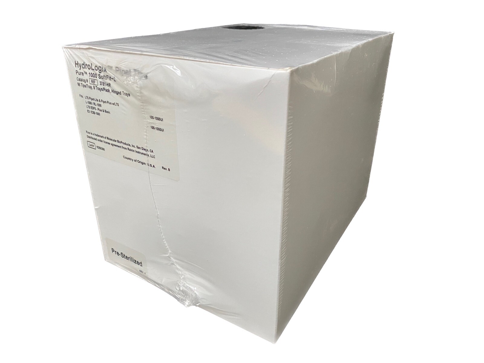 HYDROLOGIX 1000μL Pure Sterile Softfit-L Pipette Tips 3781-HR (768/cs)