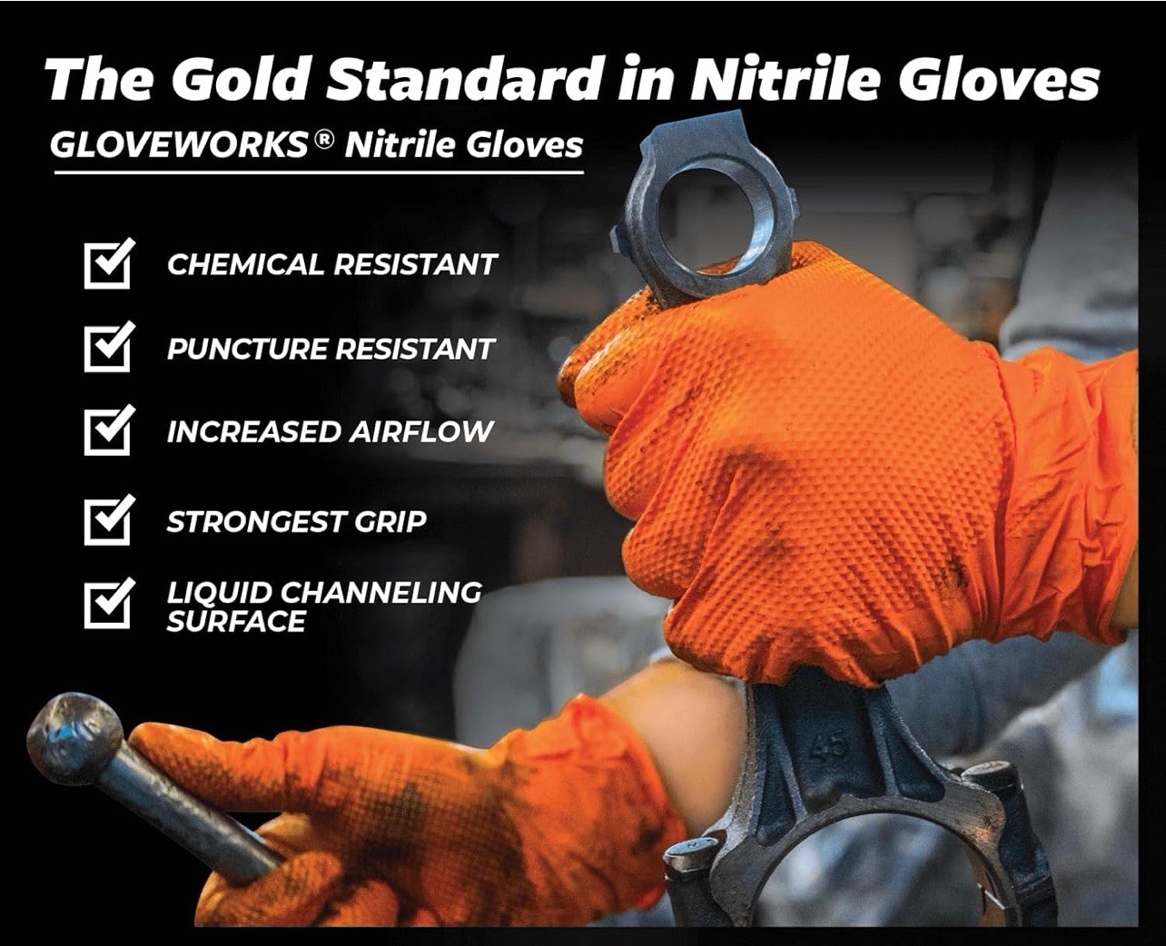 100 Ct Xtreme Diamond Textured Nitrile Gloves XLarge Food Cleaning Automotive