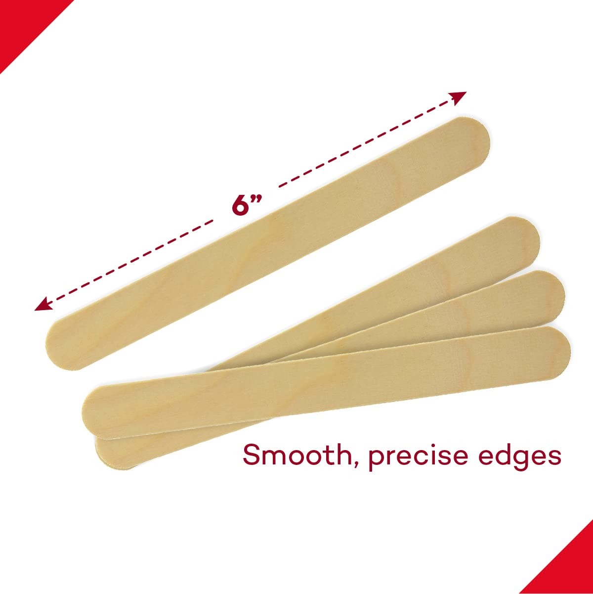 Dealmed 6” Senior Tongue Depressors – 500 Non-Sterile Wood Inch