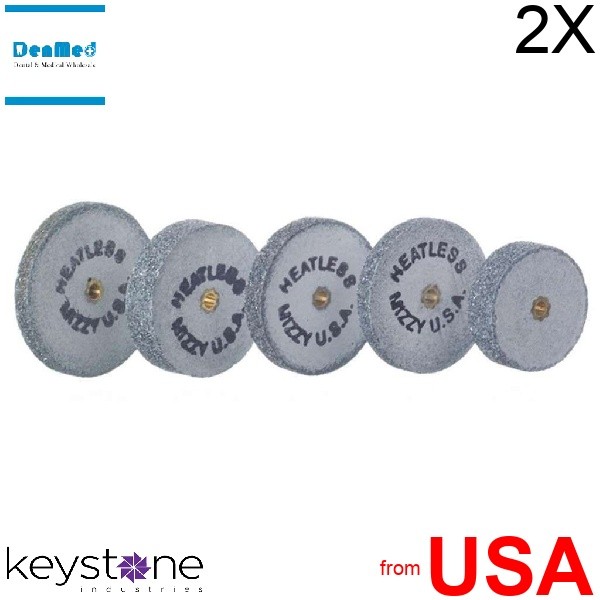 2X LOT of KEYSTONE Mizzy Heatless Wheels 5pk Regular Grit #2 -1/8 x 1in 400151