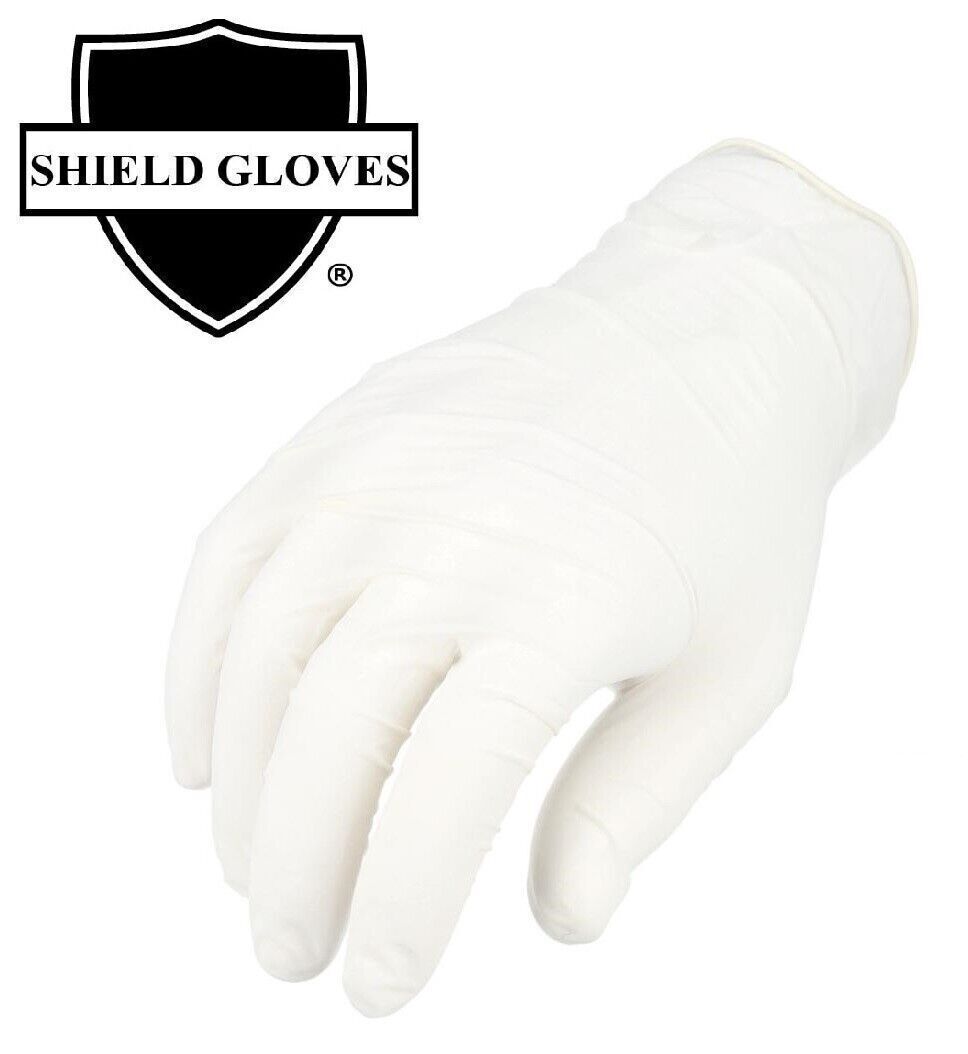 100-2000 Natural 4.5 Mil Latex Powder Free Medical Exam Grade Disposable Gloves