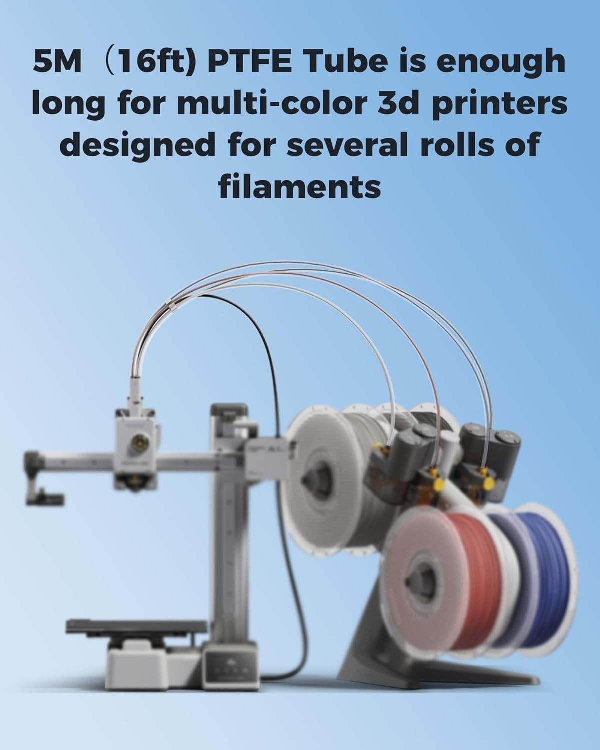 High-Performance 5M PTFE Tube 2.5mm ID & 4mm OD for 3D Printing Essentials