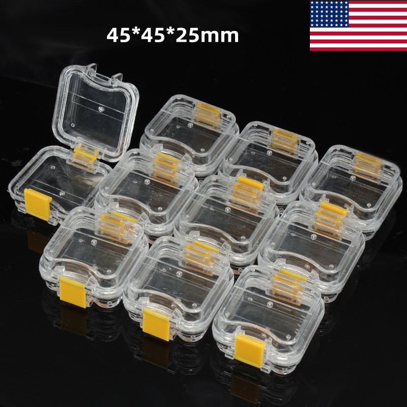 Acrylic Jewelry Storage Box Dental Hinged Display Membrane Holder Denture Cases