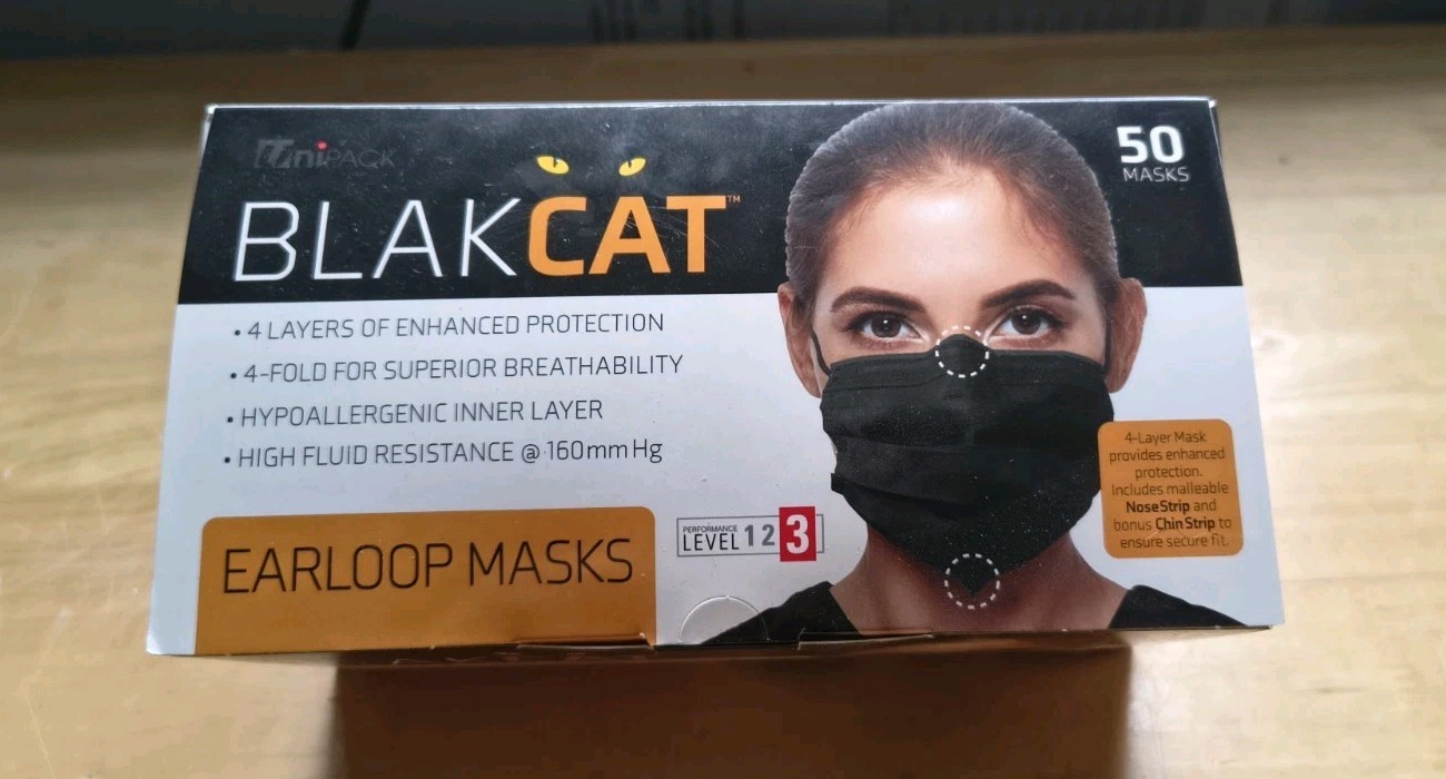 BlakCat Earloop Face Masks Level 3, 50pack Box – ULM-6380