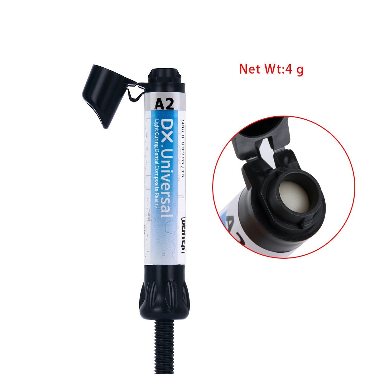 DENTEX Dental Universal Light Cure Composite Resin A2 Shade 4g/Syringe USA