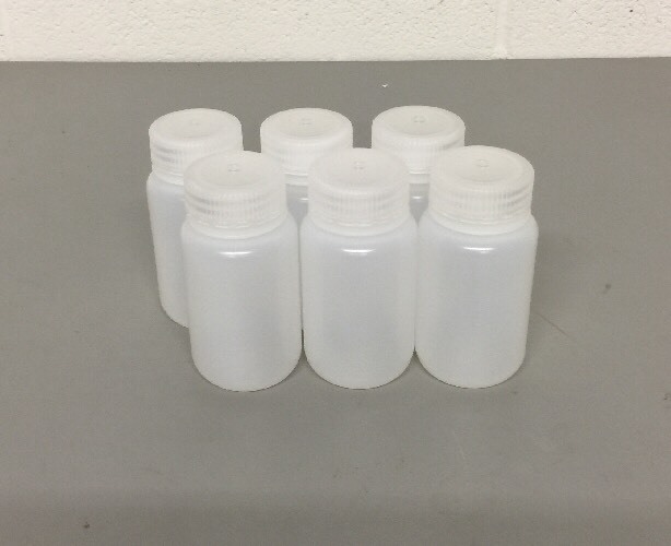 NEW (6) Nalgene Packaging Bottles, 125ml 4oz, Wide Mouth, HDPE
