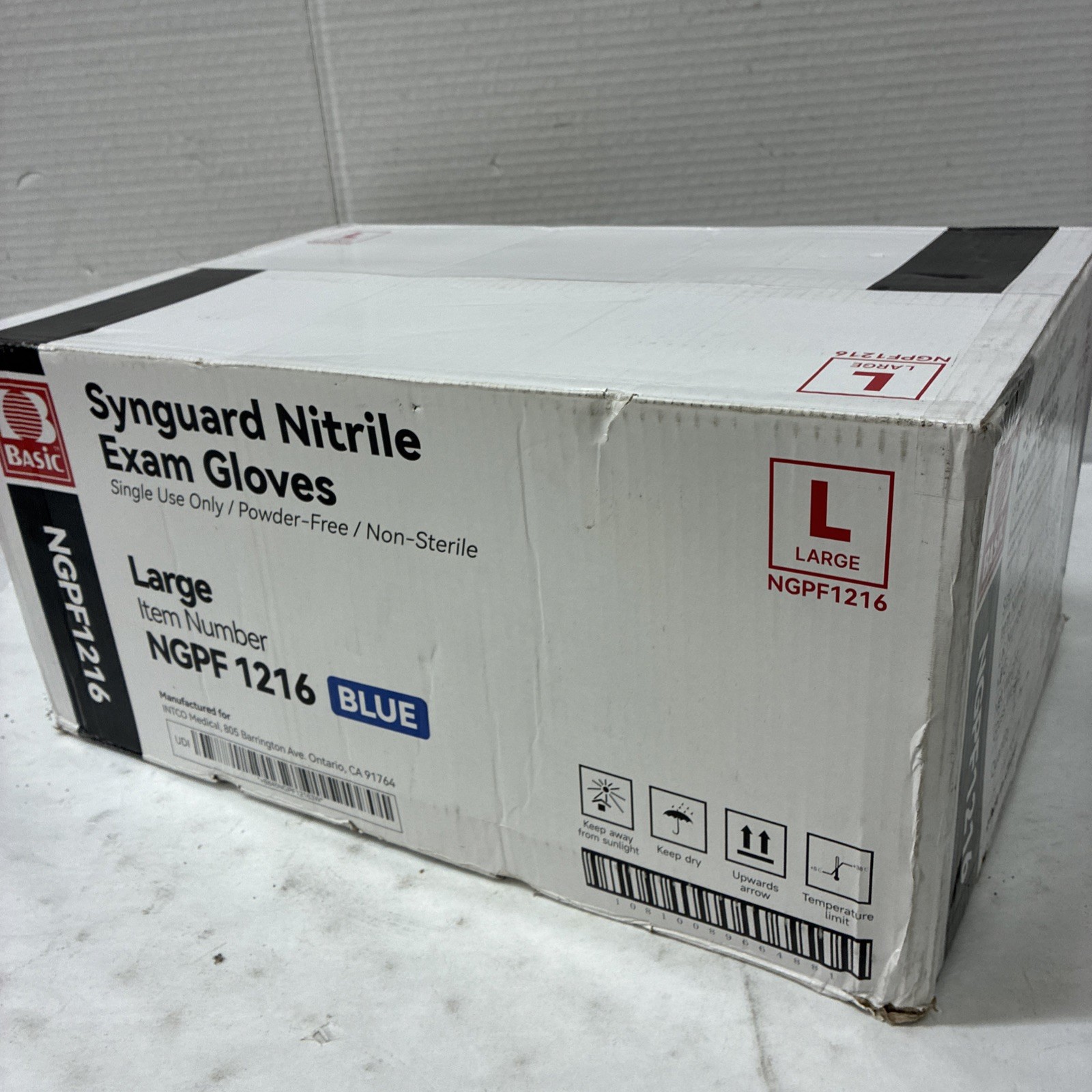 Synguard Large Powder Free Nitrile Exam Gloves (Large) Case of 2000